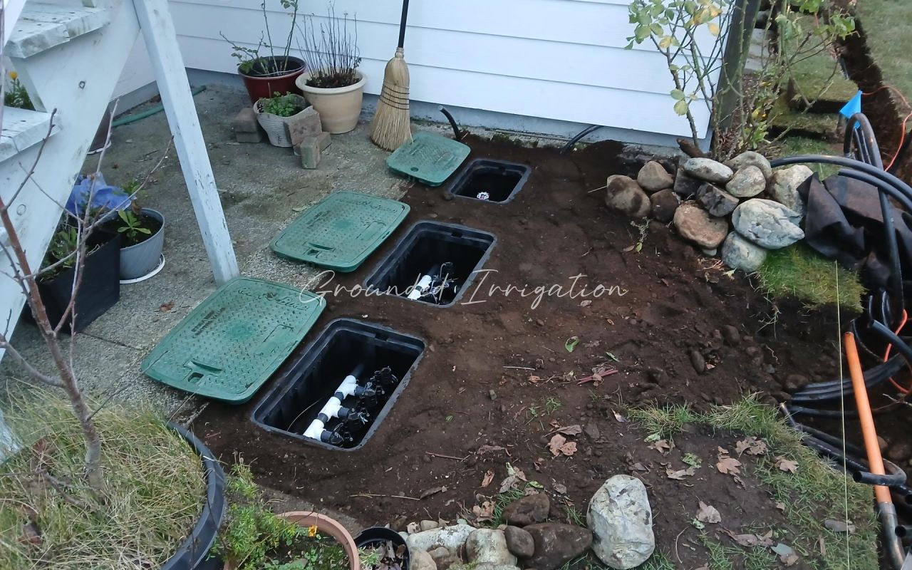 back filled valve boxes lids off